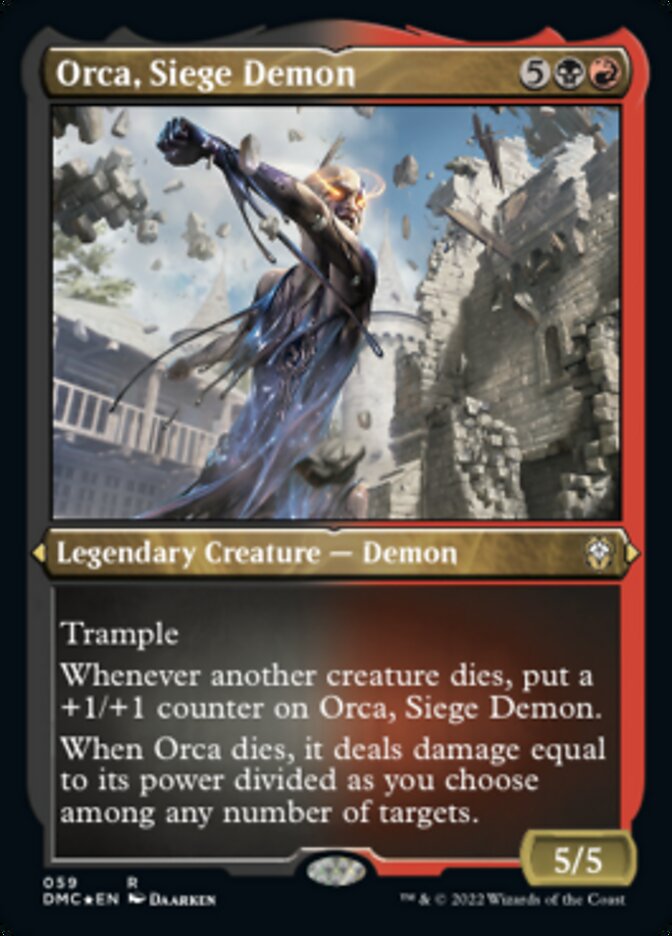 Orca, Siege Demon (Foil Etched) [Dominaria United Commander] | Webway Games