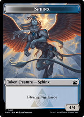 Elf Knight // Sphinx Double-Sided Token [Ravnica Remastered Tokens] | Webway Games