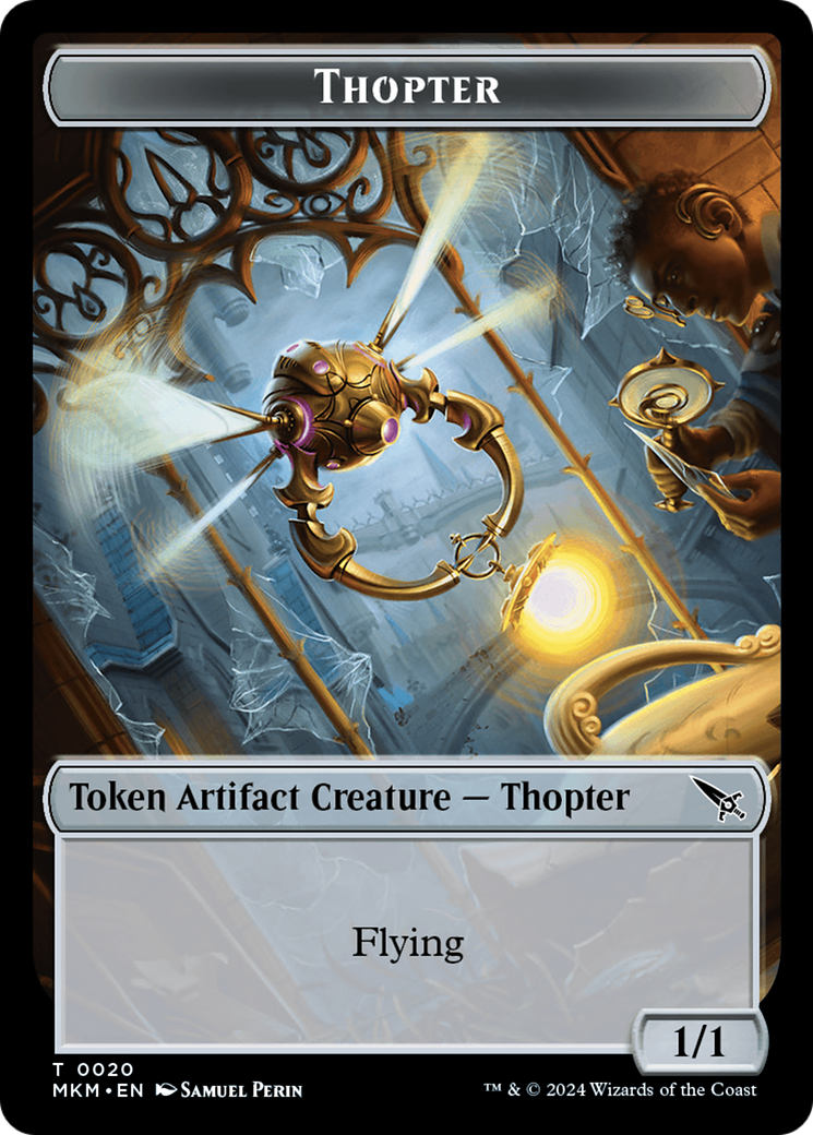 Thopter // Treasure Double-Sided Token [Murders at Karlov Manor Commander Tokens] | Webway Games