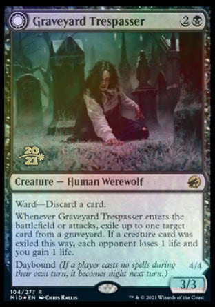 Graveyard Trespasser // Graveyard Glutton [Innistrad: Midnight Hunt Prerelease Promos] | Webway Games