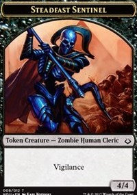 Steadfast Sentinel // Zombie Double-sided Token [Hour of Devastation Tokens] | Webway Games