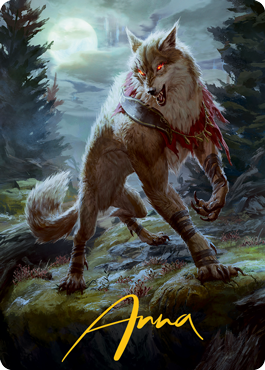 Arlinn, the Moon's Fury 1 Art Card (Gold-Stamped Signature) [Innistrad: Midnight Hunt Art Series] | Webway Games