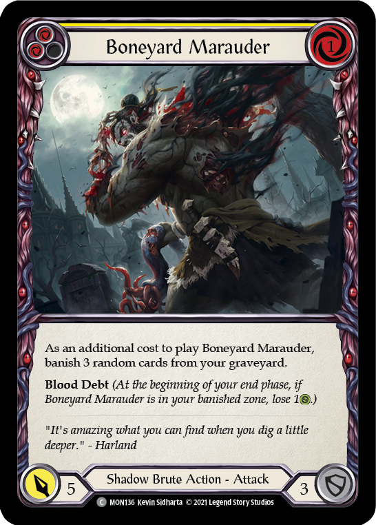 Boneyard Marauder (Yellow) [MON136] 1st Edition Normal | Webway Games