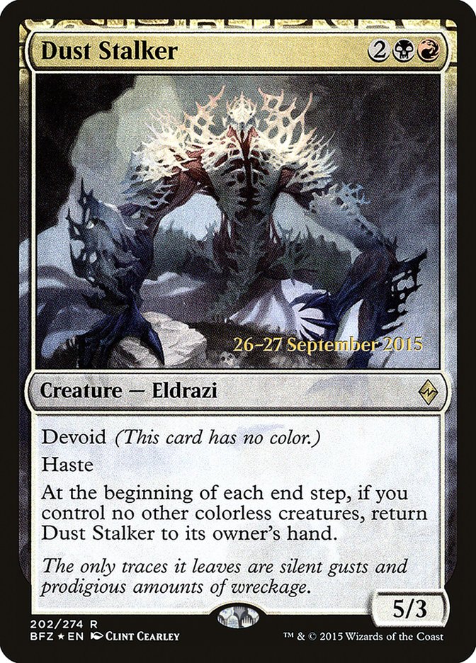 Dust Stalker  (Prerelease) [Battle for Zendikar Prerelease Promos] | Webway Games
