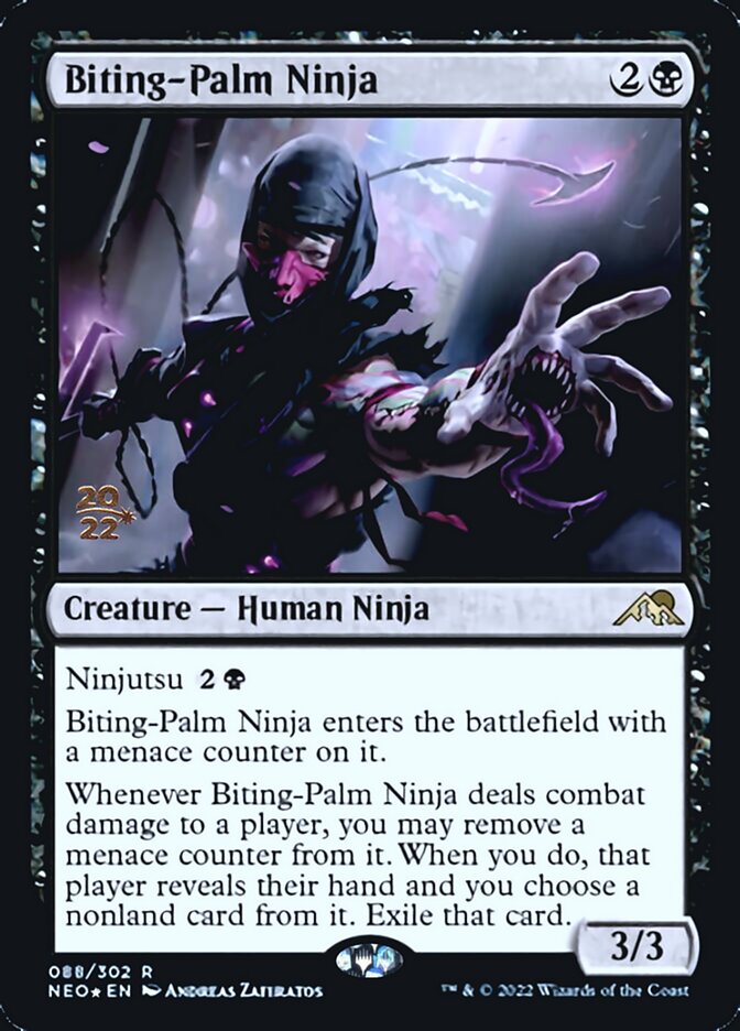 Biting-Palm Ninja [Kamigawa: Neon Dynasty Prerelease Promos] | Webway Games