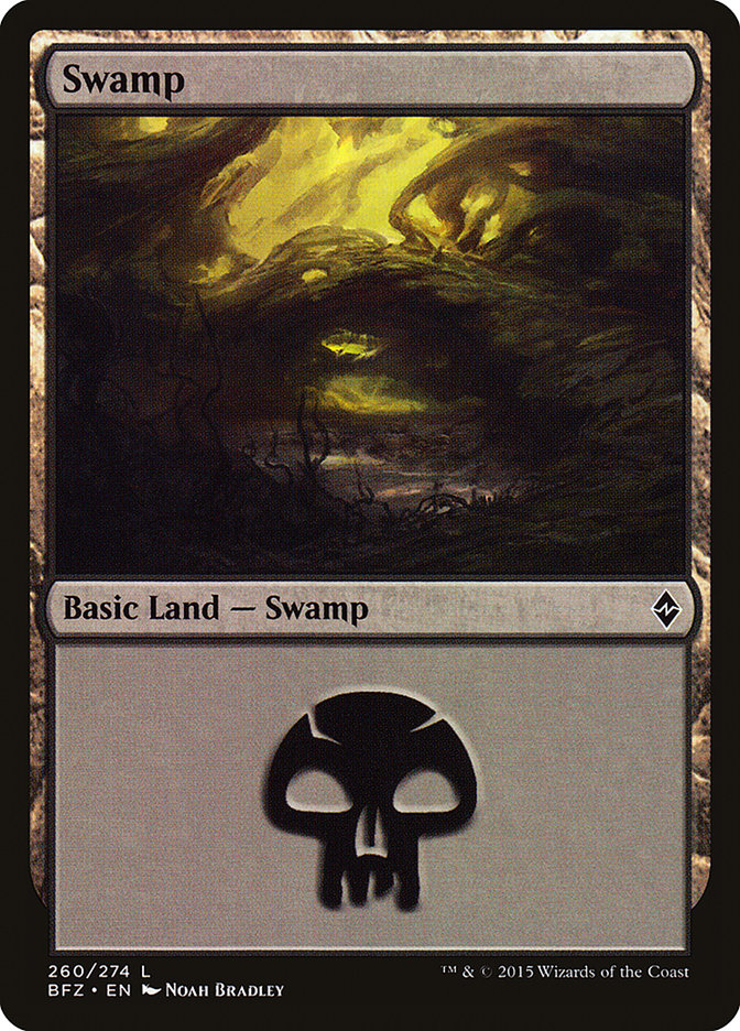 Swamp (#260a) [Battle for Zendikar] | Webway Games
