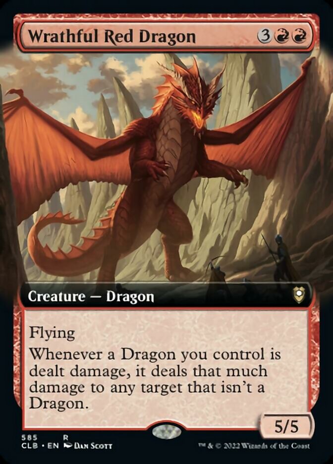 Wrathful Red Dragon (Extended Art) [Commander Legends: Battle for Baldur's Gate] | Webway Games