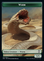 Elf Warrior // Wurm Double-sided Token [Streets of New Capenna Commander Tokens] | Webway Games