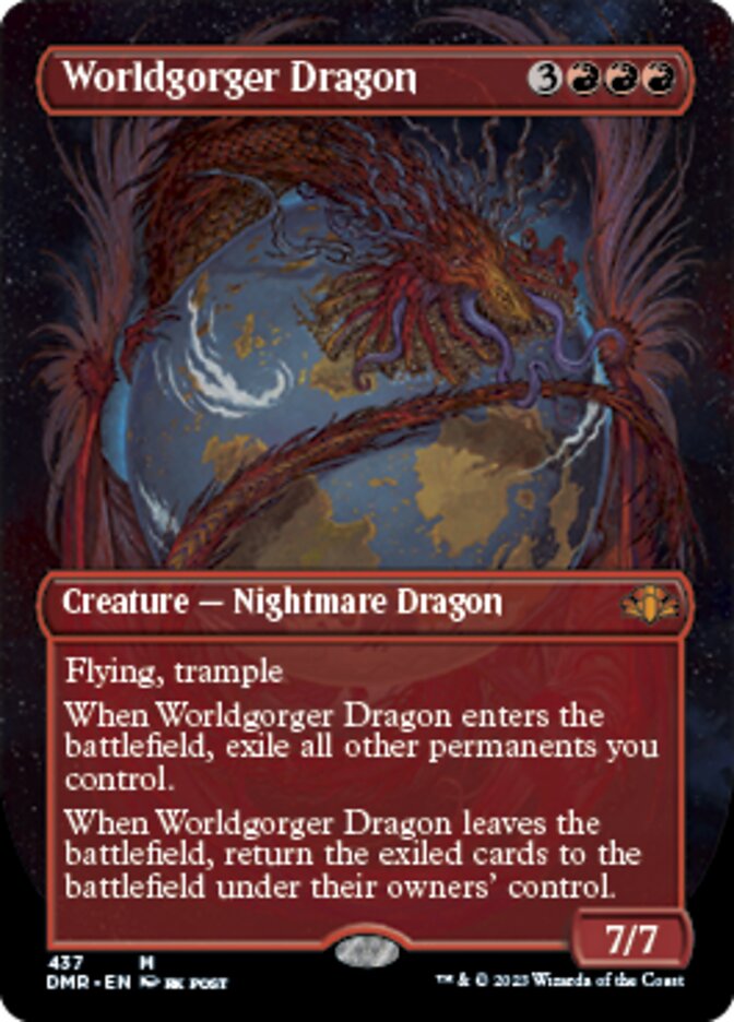 Worldgorger Dragon (Borderless Alternate Art) [Dominaria Remastered] | Webway Games