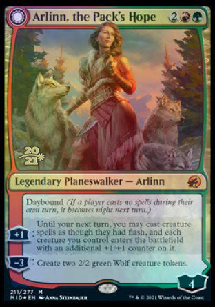 Arlinn, the Pack's Hope // Arlinn, the Moon's Fury [Innistrad: Midnight Hunt Prerelease Promos] | Webway Games