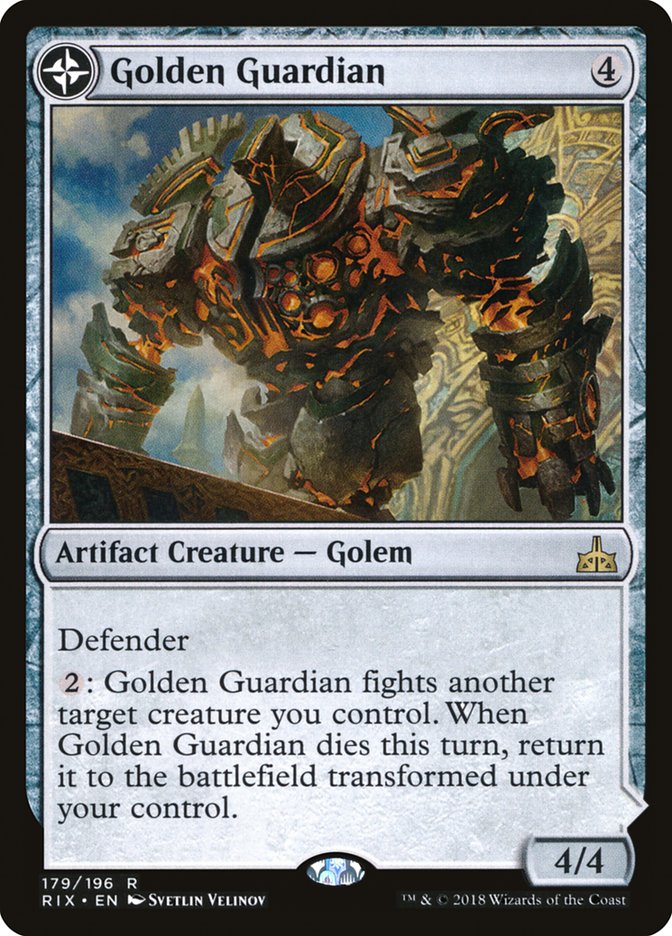 Golden Guardian // Gold-Forge Garrison [Rivals of Ixalan] | Webway Games