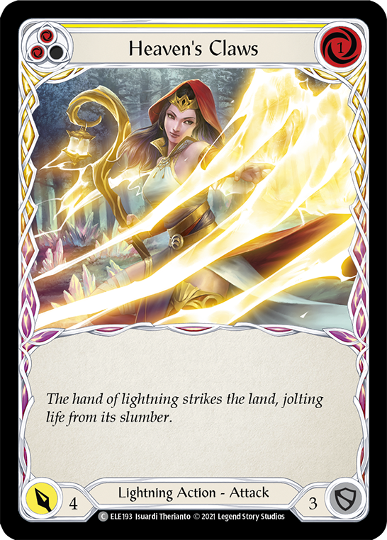 Heaven's Claws (Yellow) [ELE193] (Tales of Aria)  1st Edition Normal | Webway Games