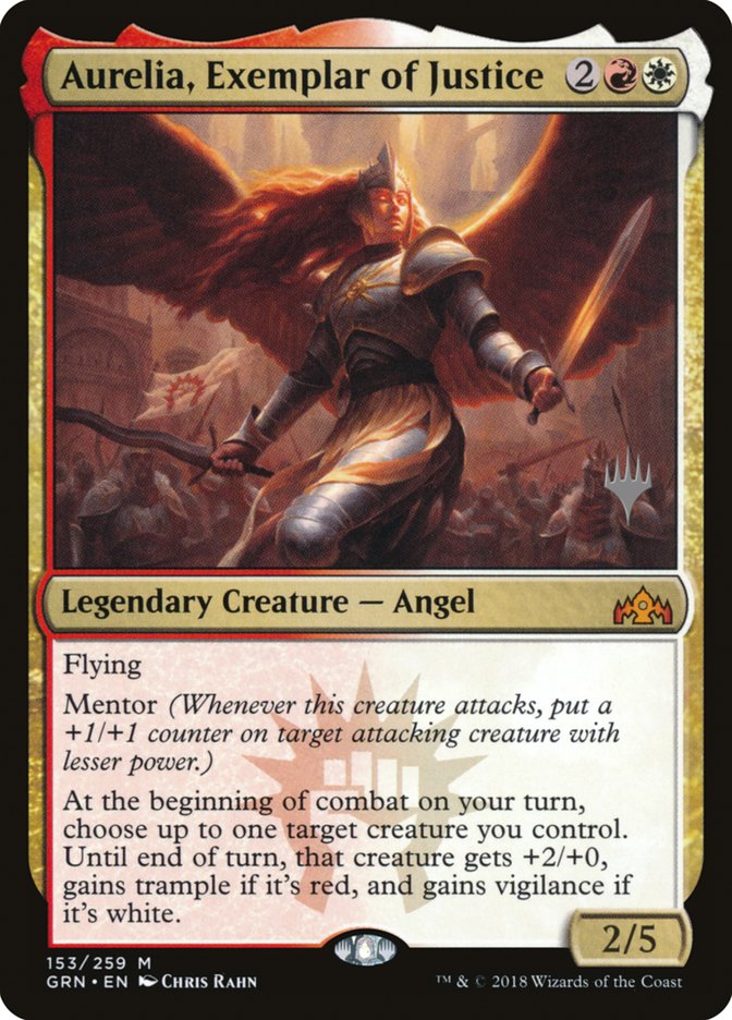 Aurelia, Exemplar of Justice (Promo Pack) [Guilds of Ravnica Promos] | Webway Games
