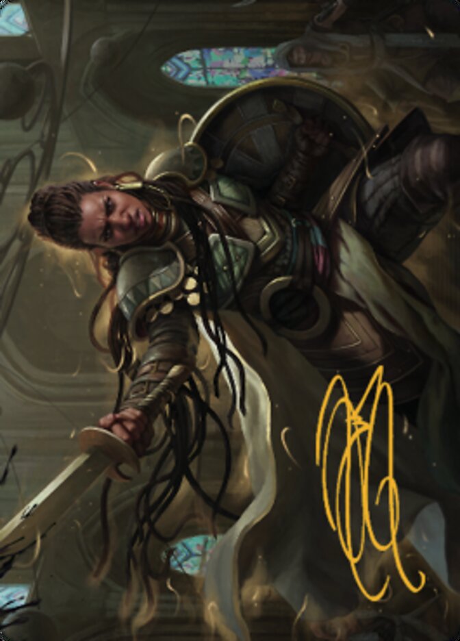 Shanna, Purifying Blade Art Card 1 (Gold-Stamped Signature) [Dominaria United Art Series] | Webway Games