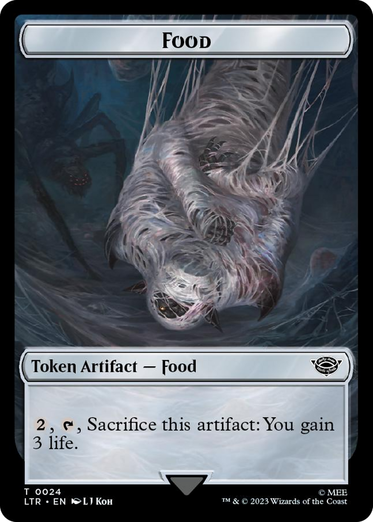 Human Soldier (0015) // Food (0024) Double-Sided Token (Surge Foil) [The Lord of the Rings: Tales of Middle-Earth Tokens] | Webway Games