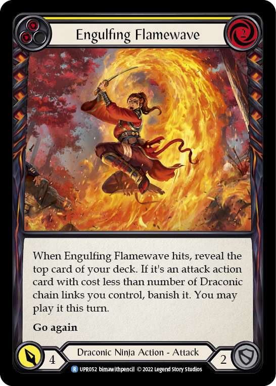 Engulfing Flamewave (Yellow) [UPR052] (Uprising)  Rainbow Foil | Webway Games