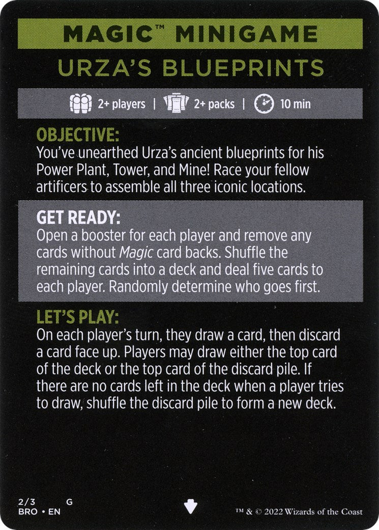 Urza's Blueprints (Magic Minigame) [The Brothers' War Minigame] | Webway Games
