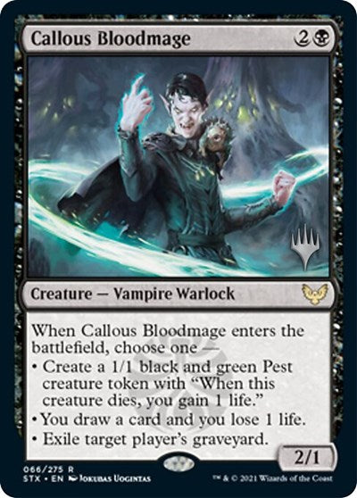 Callous Bloodmage (Promo Pack) [Strixhaven: School of Mages Promos] | Webway Games