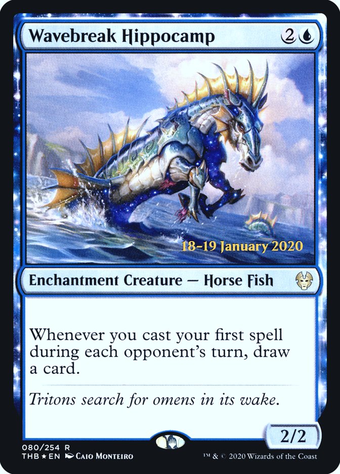Wavebreak Hippocamp [Theros Beyond Death Prerelease Promos] | Webway Games