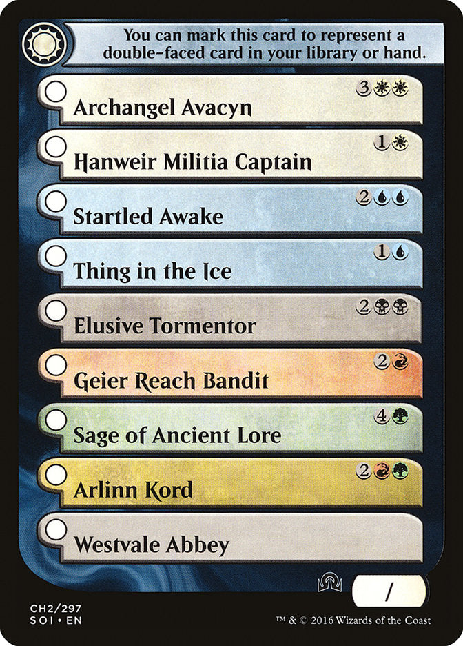 Checklist Card - (CH2) Shadows over Innistrad [Shadows over Innistrad Tokens] | Webway Games
