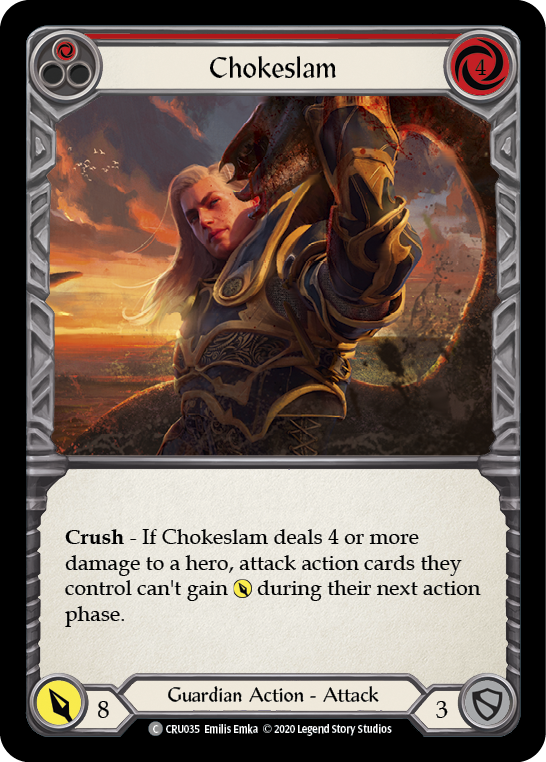 Chokeslam (Red) [CRU035] 1st Edition Normal | Webway Games