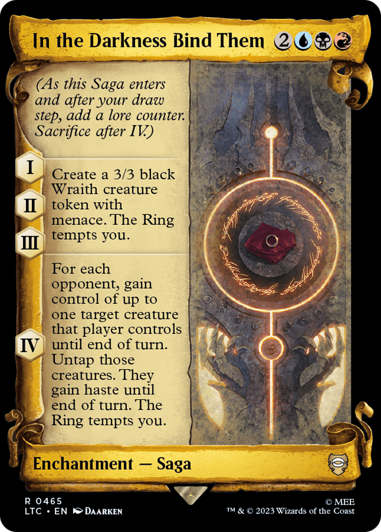 In the Darkness Bind Them [The Lord of the Rings: Tales of Middle-Earth Commander Showcase Scrolls] | Webway Games