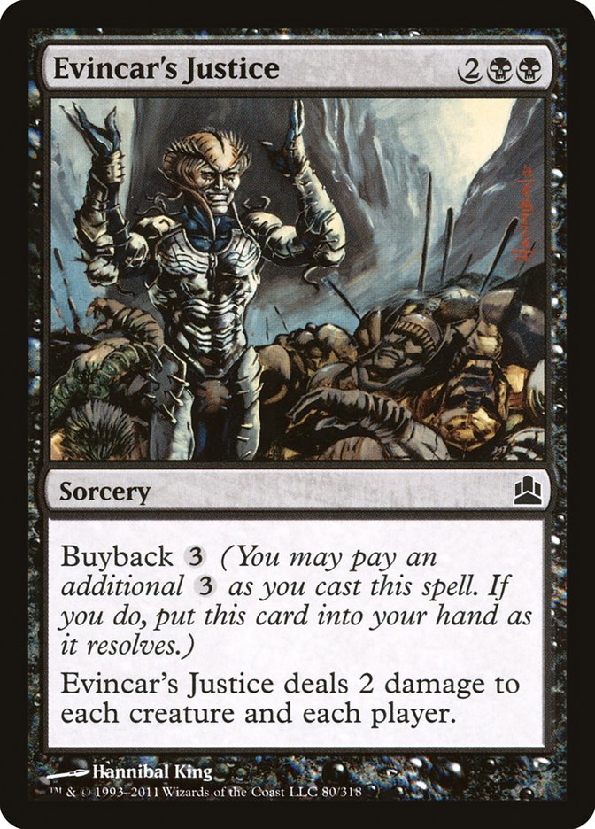 Evincar's Justice [Commander 2011] | Webway Games