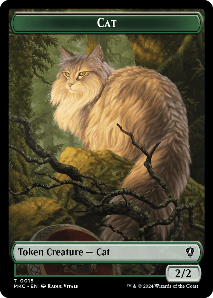 Drake // Cat Double-Sided Token [Murders at Karlov Manor Commander Tokens] | Webway Games