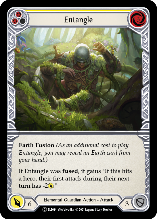 Entangle (Yellow) [U-ELE014] Unlimited Rainbow Foil | Webway Games