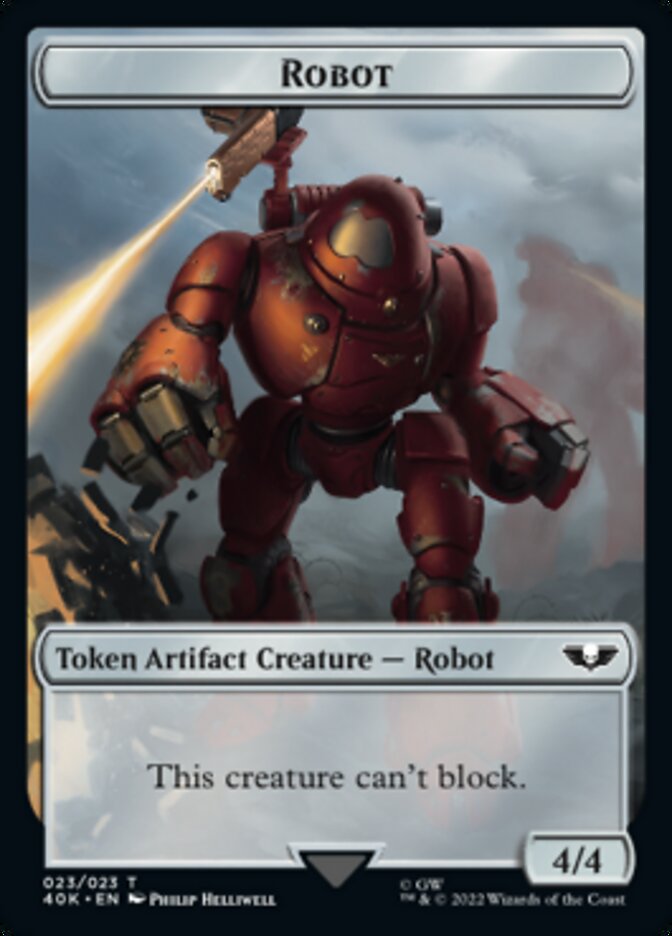 Astartes Warrior (001) // Robot Double-sided Token [Universes Beyond: Warhammer 40,000 Tokens] | Webway Games