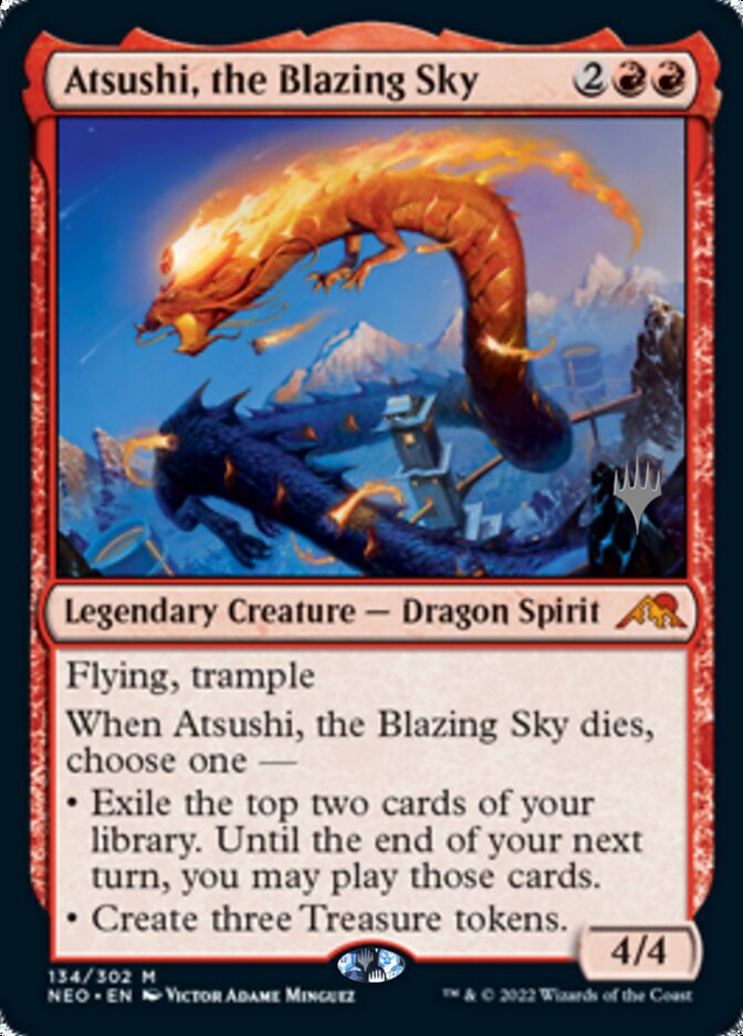 Atsushi, the Blazing Sky (Promo Pack) [Kamigawa: Neon Dynasty Promos] | Webway Games