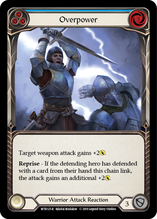 Overpower (Blue) [WTR125-R] Alpha Print Rainbow Foil | Webway Games
