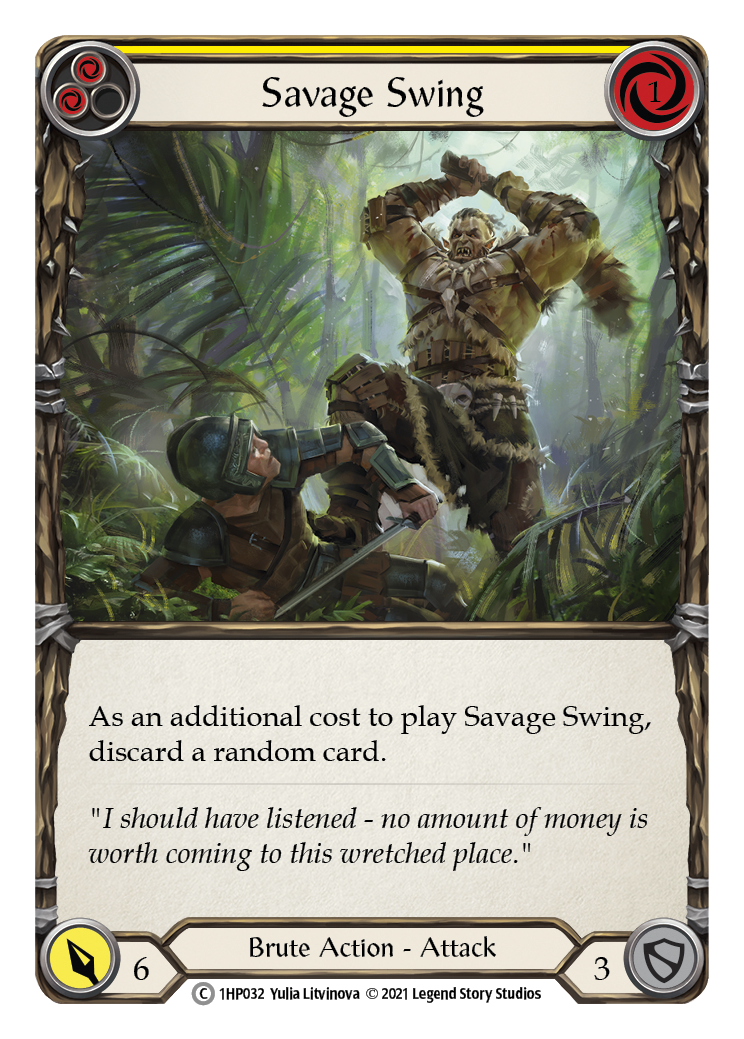 Savage Swing (Yellow) [1HP032] | Webway Games