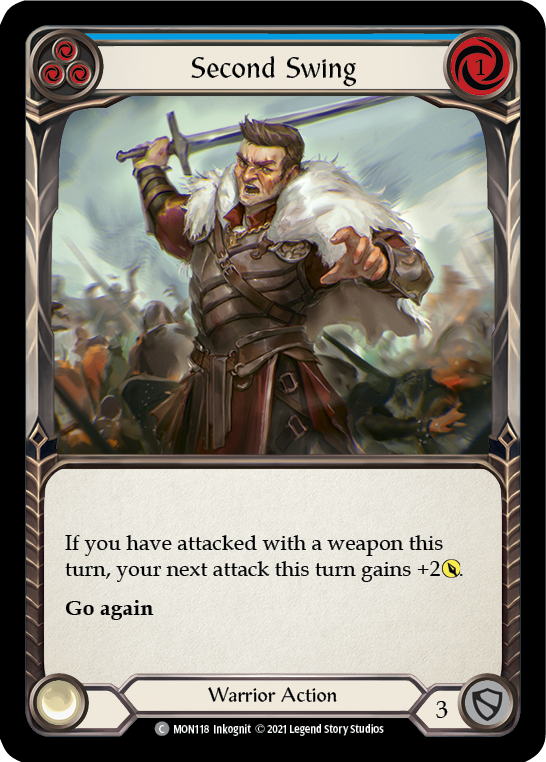 Second Swing (Blue) (Rainbow Foil) [MON118-RF] 1st Edition Rainbow Foil