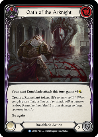 Oath of the Arknight (Red) [ARC091] Unlimited Rainbow Foil