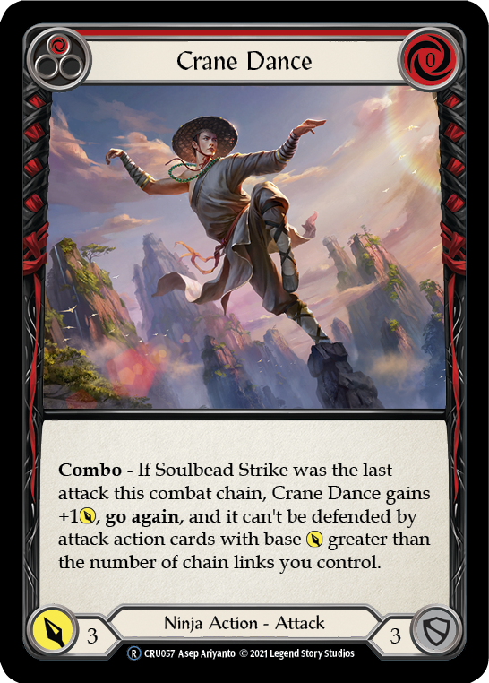 Crane Dance (Red) (Rainbow Foil) [CRU057-RF] Unlimited Rainbow Foil | Webway Games