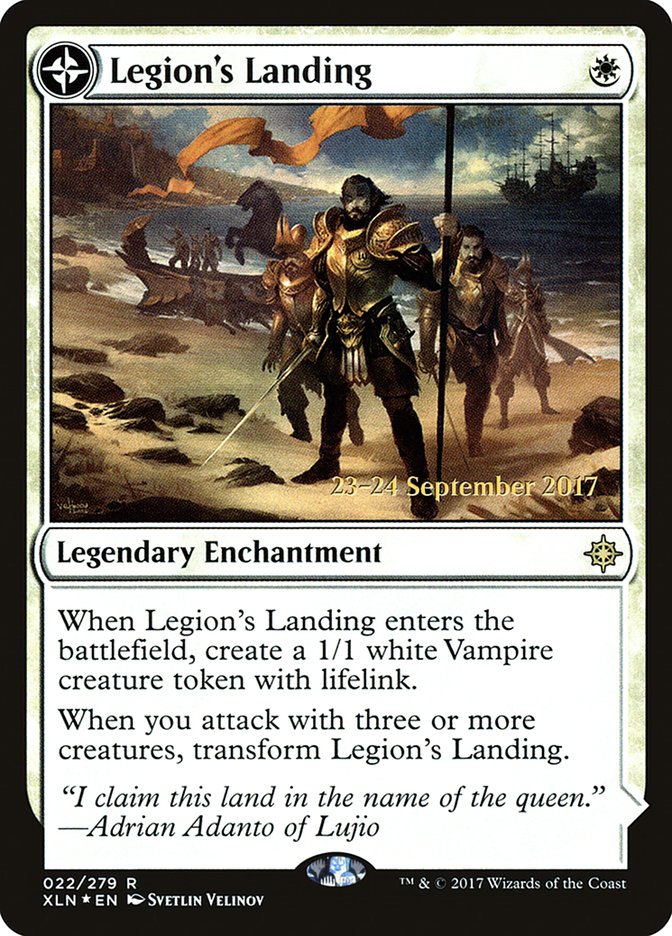 Legion's Landing // Adanto, the First Fort  (Prerelease) [Ixalan Prerelease Promos]