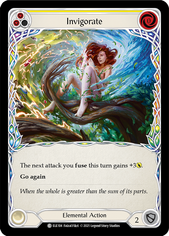 Invigorate (Yellow) [ELE104] (Tales of Aria)  1st Edition Rainbow Foil | Webway Games