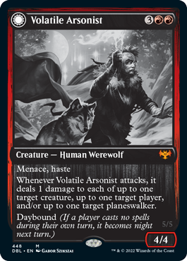 Volatile Arsonist // Dire-Strain Anarchist [Innistrad: Double Feature] | Webway Games