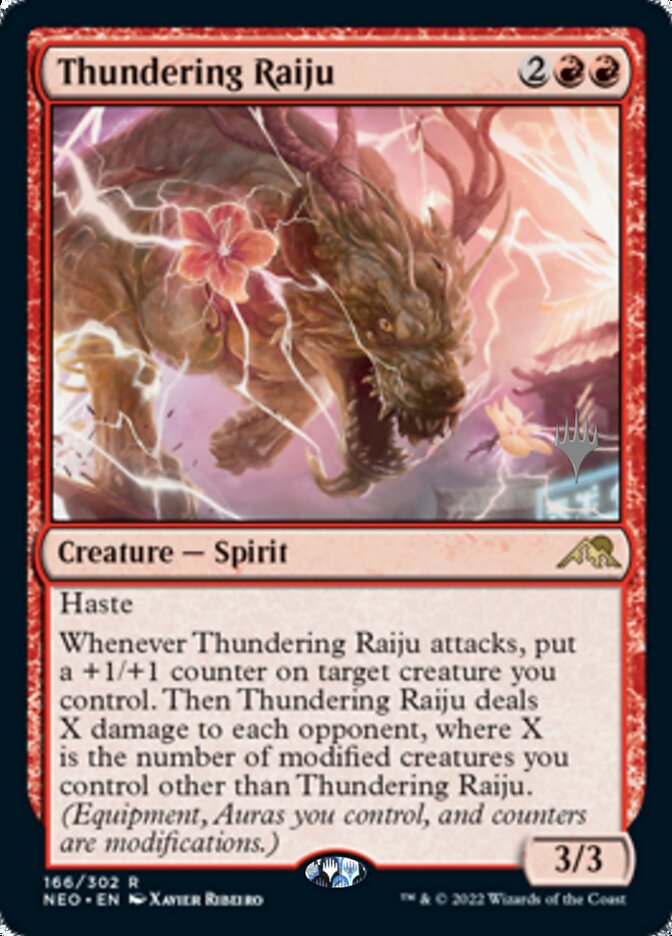 Thundering Raiju (Promo Pack) [Kamigawa: Neon Dynasty Promos] | Webway Games