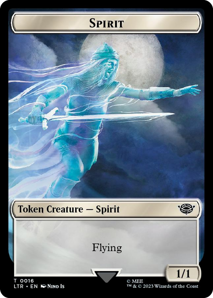 Spirit // Food (0023) Double-Sided Token (Surge Foil) [The Lord of the Rings: Tales of Middle-Earth Tokens] | Webway Games