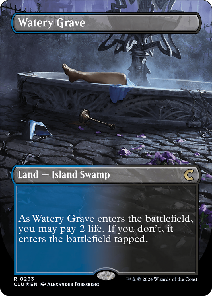 Watery Grave (Borderless) [Ravnica: Clue Edition] | Webway Games
