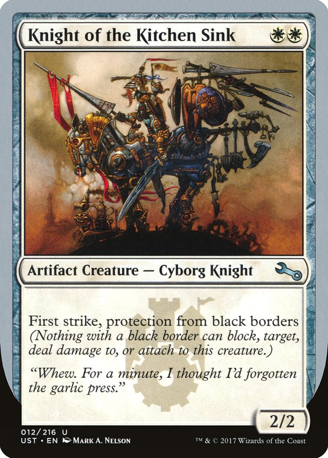 Knight of the Kitchen Sink ("protection from black border") [Unstable] | Webway Games