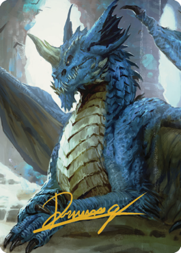 Young Blue Dragon Art Card (Gold-Stamped Signature) [Commander Legends: Battle for Baldur's Gate Art Series] | Webway Games