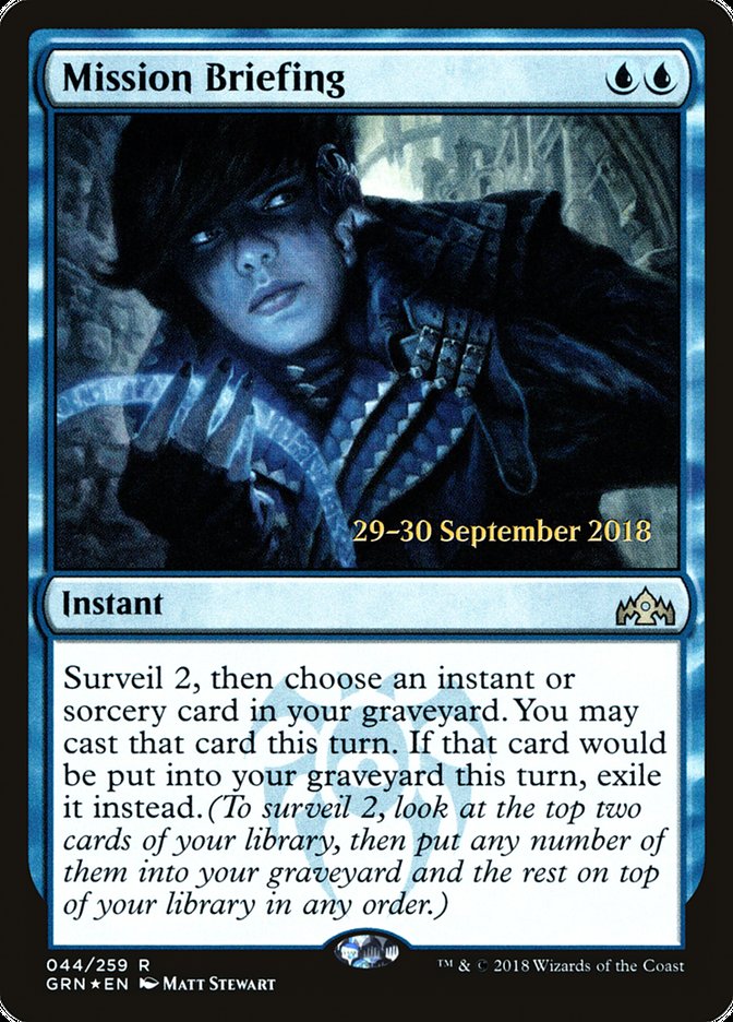 Mission Briefing  (Prerelease) [Guilds of Ravnica Prerelease Promos] | Webway Games
