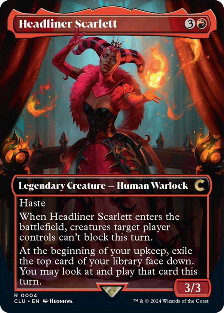 Headliner Scarlett (Borderless) [Ravnica: Clue Edition] | Webway Games