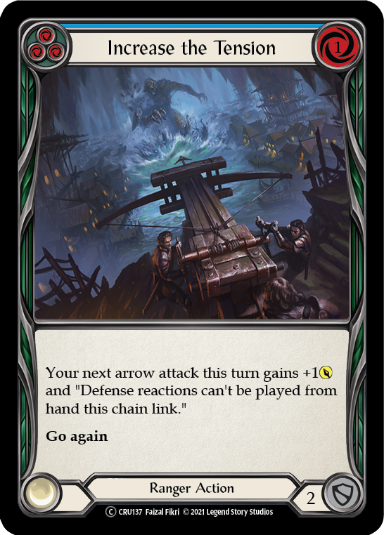 Increase the Tension (Blue) (Rainbow Foil) [CRU137-RF] Unlimited Rainbow Foil | Webway Games