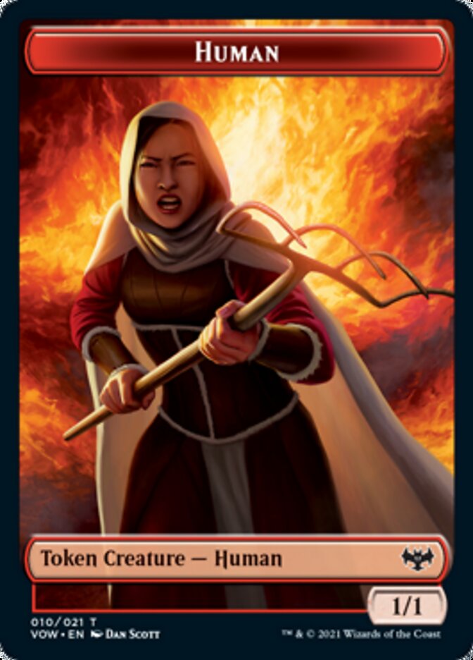 Wolf (011) // Human (010) Double-sided Token [Innistrad: Crimson Vow Tokens] | Webway Games