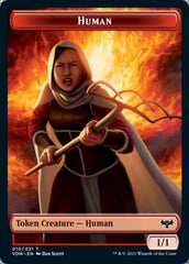 Zombie (008) // Human (010) Double-sided Token [Innistrad: Crimson Vow Tokens] | Webway Games