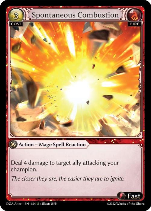 Spontaneous Combustion (154) [Dawn of Ashes: Alter Edition] | Webway Games